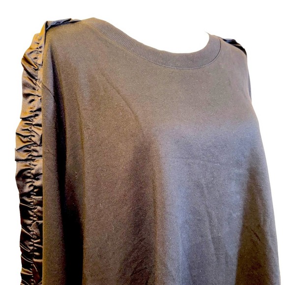 Jason Wu Sweaters - Jason Wu - Sweatshirt with Ruffle Sleeve size 3X, jet black, EUC